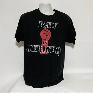 WWE Wrestling Raw Is Jericho Mens Large Black T Shirt Chris Jericho Tee L